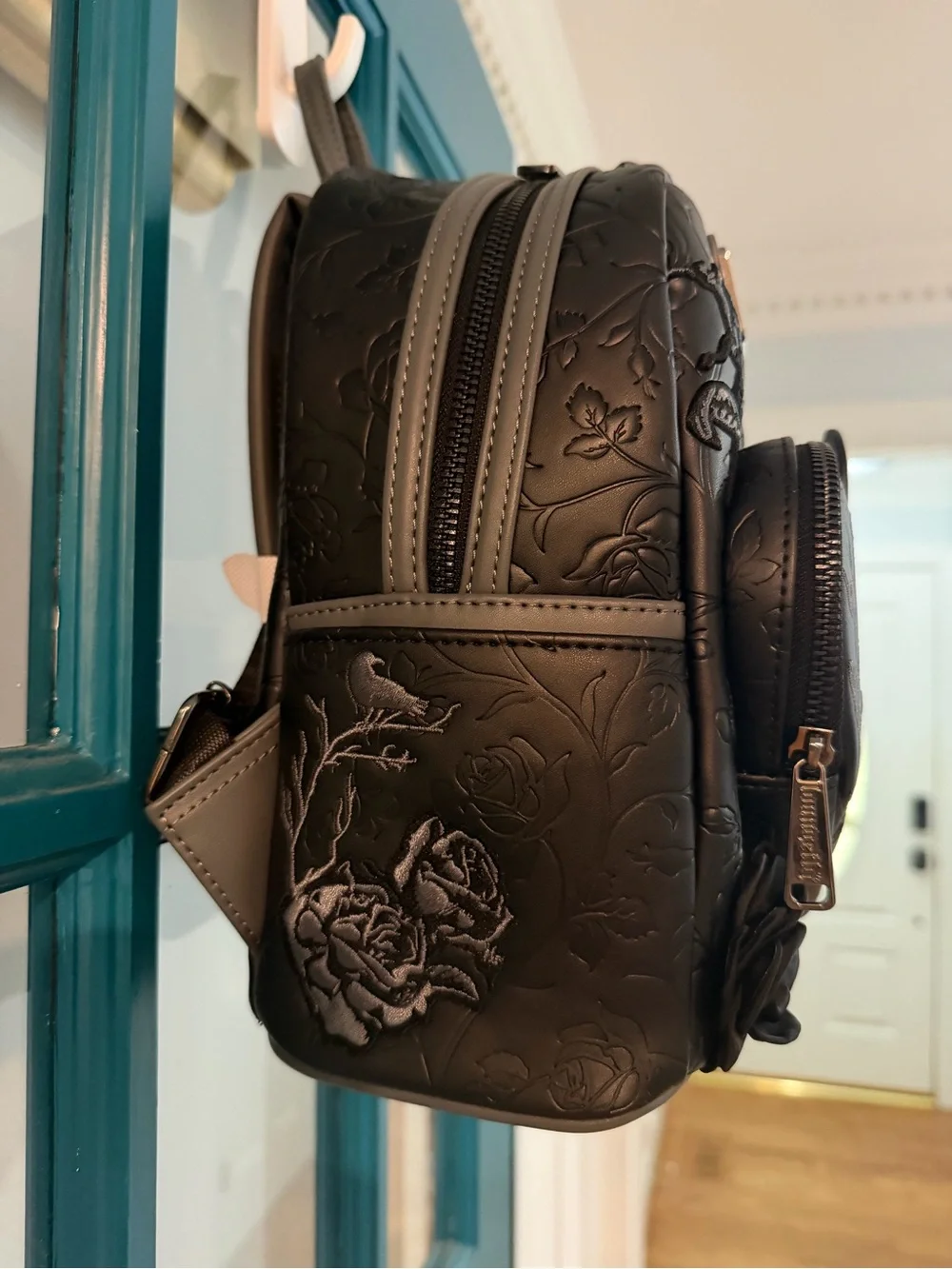 Loungefly Black Wednesday Addams Embossed Mini Backpack